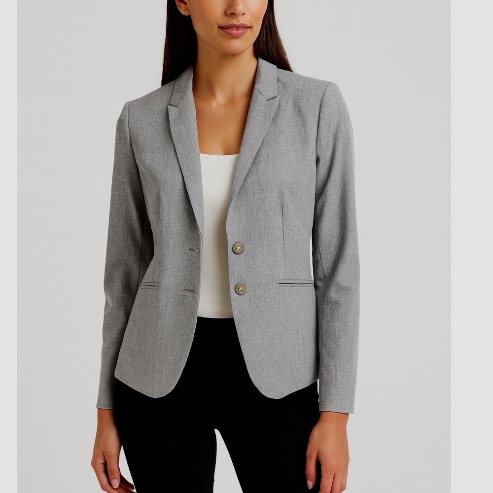 The Limited Collection Grey Blazer Womens Size 8 Two Button Suit Jacket 89-57